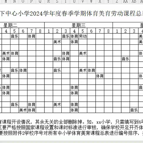 樟树市店下中心小学——音体美劳全覆盖，2024春季晒课表引领全面发展”