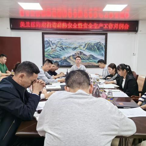 美兰区海府街道消防安全及安全生产工作月例会