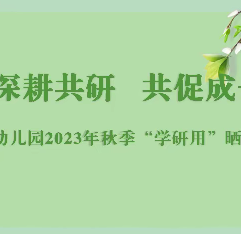 深耕共研   共促成长 ——歇马幼儿园2023年秋季“学研用”晒评课活动