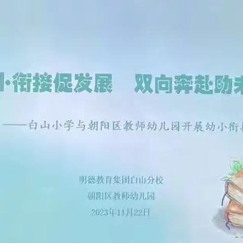 幼小衔接促发展 双向奔赴助未来——朝阳区教师幼儿园与明德教育集团白山校区开展幼小衔接教研活动