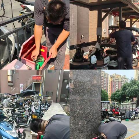 电动车安全不放松、消防安全再检查——中海观园社区组织进行消防安全检查