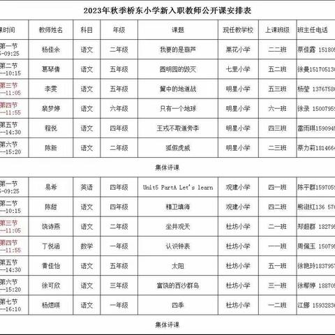 【三比三争】凝“新”聚力，新蕊绽芳华——2023年桥东小学新教师公开课