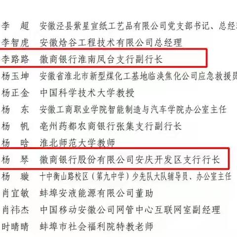 徽商银行淮南分行青年员工荣获2025年安徽省新时代青年先锋称号
