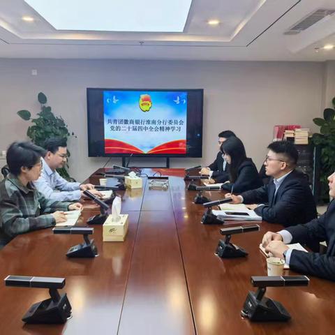 徽商银行淮南分行团委召开专题会议传达学习党的二十届四中全会精神
