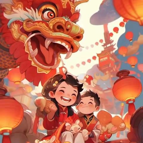“龙气冲天赴新年”                      —— 幸福童心幼儿园放假通知