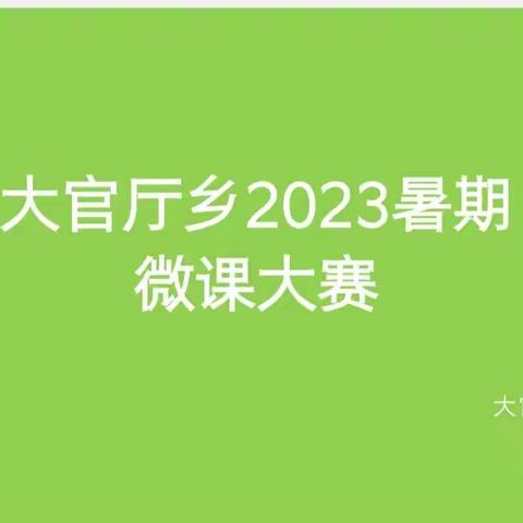 微型课堂展风采，赛教促学助提升——大官厅乡暑期微课大赛活动纪实