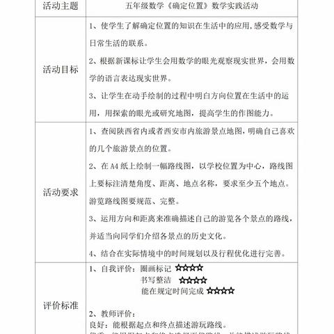 浐灞第十二小学五年级数学实践活动