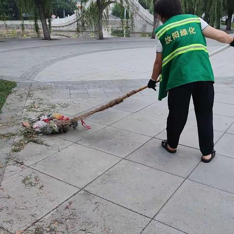 刘伶广场，兰亭游园本周工作情况：