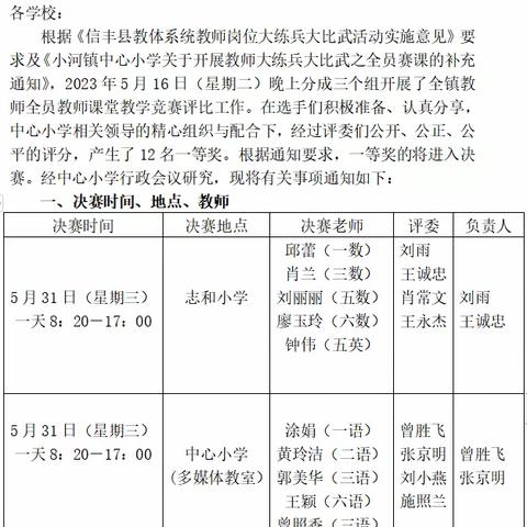 “三尺讲台，青春流光溢彩”—— 记志和小学赛点“教师大练兵大比武之全员赛课决赛”