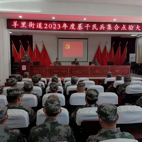 【嬴在羊里】羊里街道举行2023年度基干民兵集合点验大会
