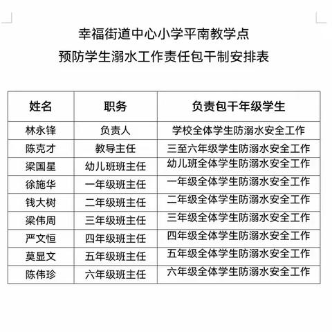 平南教学点防溺水安全工作推进情况(6月10日)