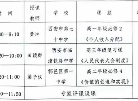 高中思政王增运、韩宁 “名师+” 联合研修共同体示范课交流研讨活动