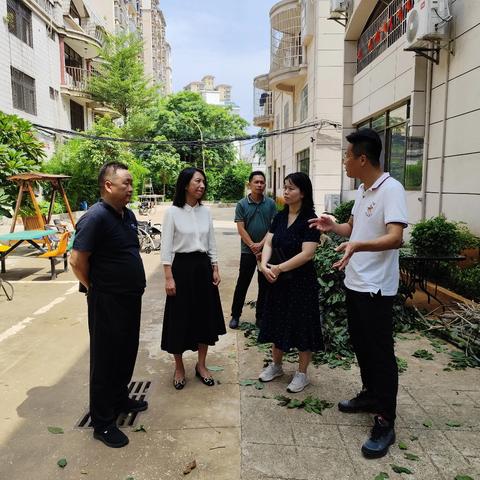 海口市民政局到美兰区调研台风“摩羯”防风防汛排查工作