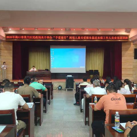 美兰区“予爱童行”困境儿童关爱服务项目专题培训会圆满举办