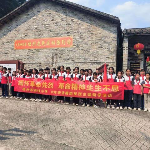 梧州市调村小学“缅怀革命先烈，革命精神生生不息”清明祭英烈活动