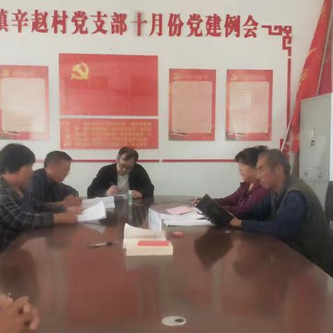 辛赵村10月份党员大会活动