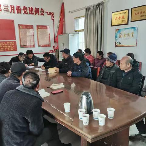 辛赵村3月份党员大会活动