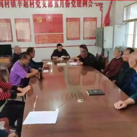 辛赵村5月份党员大会活动