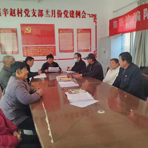 辛赵村12月份党员大会活动