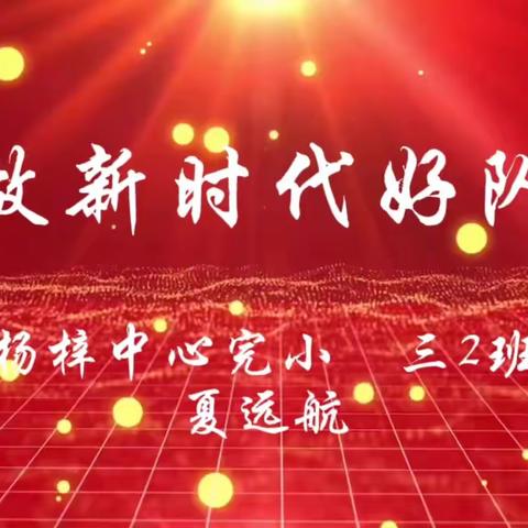 传承红色基因，争做新时代好队员——杨梓中心完小“红领巾讲解员”视频展播（一）