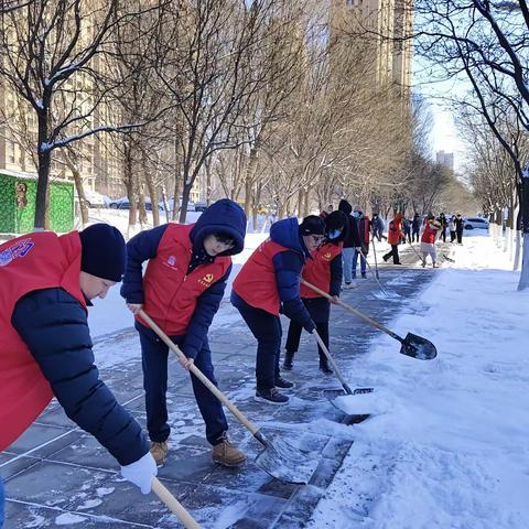 党建引领共助力  破冰除雪暖人心