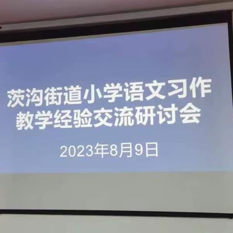 深耕作文教学   静待习作花开 -----  茨沟街道小学语文习作教学经验交流研讨会