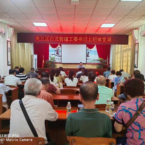 强化党纪意识 严守纪律红线——白龙街道党工委书记讲授党纪学习教育纪律党课