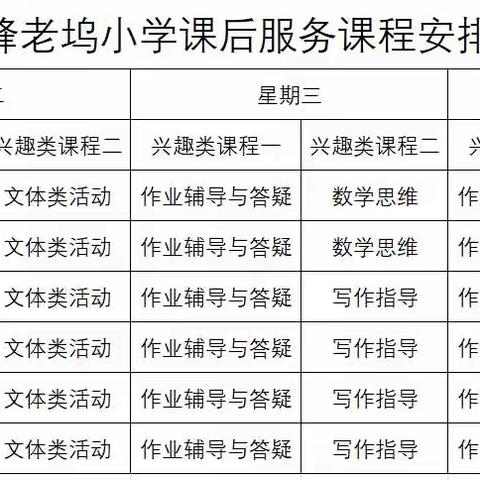 课后服务“1＋N”特色课程促成长——秦峰老坞小学课后服务公示