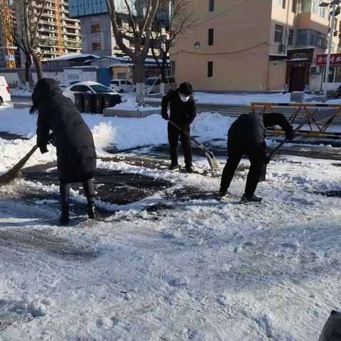 初雪践初心 扫雪暖意浓——武城县第三实验小学教师扫雪活动