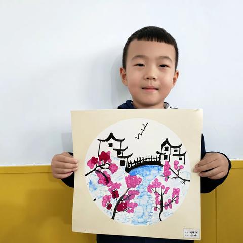 晕染画《江南春色》