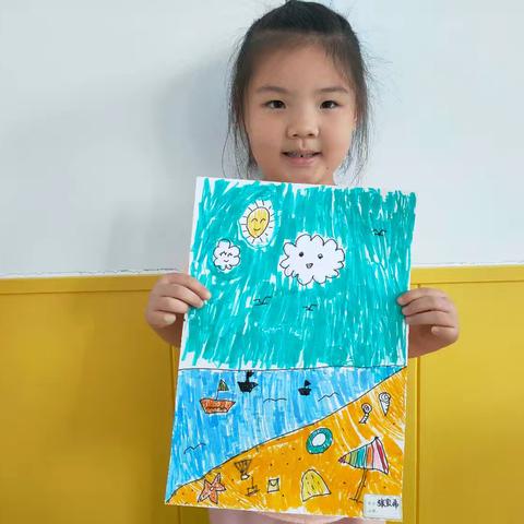 创意画:《夏日海滩》