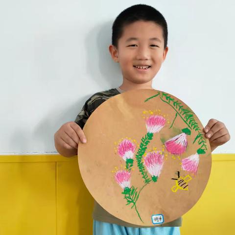 油画棒《合欢花》