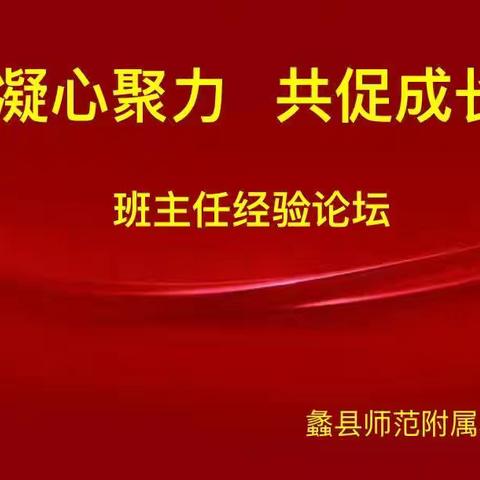 凝心聚力，共促成长——蠡县师范附属小学班主任工作论坛