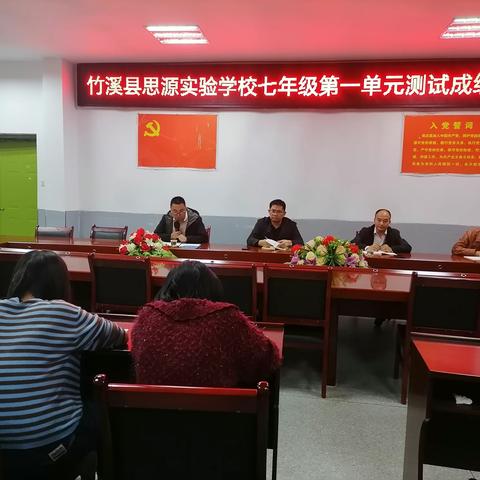 精准分析找问题，凝心聚力提质量----竹溪县思源实验学校七年级召开第一次单元测试成绩分析及反思会