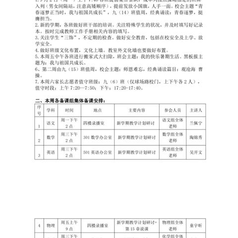 砥砺笃行向未来 逐梦扬帆启新章——武汉市第六初级中学九年级第一周工作总结