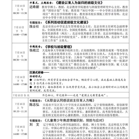 全国中小学“双减”背景下班级文化建设与管理创新高级研修班培训