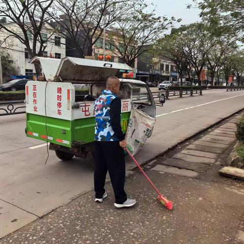 清扫春节残迹，焕新街道颜值—屯昌县枫木镇退役军人服务站开展志愿服务活动
