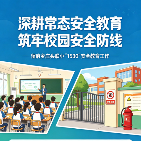 深耕常态安全教育 筑牢校园安全防线﻿——留府乡庄头联小扎实推进“1530”安全教育工作