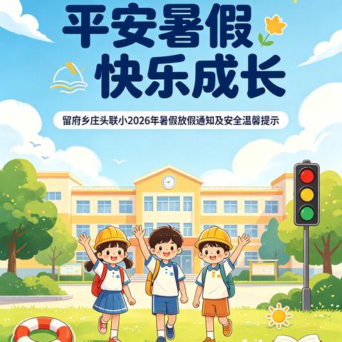 平安暑假 快乐成长 ——留府乡庄头联小2026年暑假放假通知及安全温馨提示