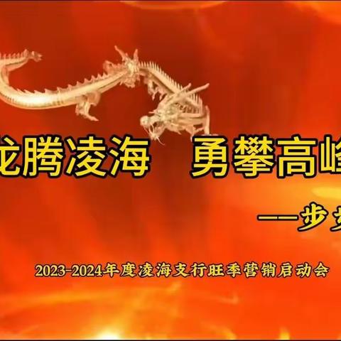 龙腾凌海，勇攀高峰～步步高——凌海支行2023-2024年度旺季营销启动会