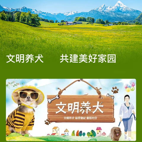 文明养犬共建美好家园