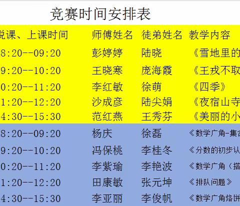 文山市追栗街镇中心学校2023年上学期 小学语文“师徒结对”教学竞赛