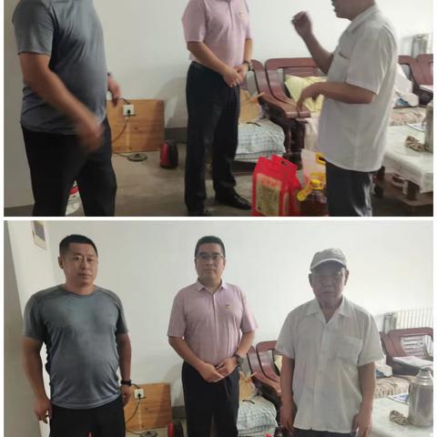 八一建军节到来，街道分管领导和赵仙村孙书记为让高龄的退役老兵们切实感受到社会的关爱，“爱在八一 致敬功臣”走访慰问活动，上门为高龄的老兵送去大米、面粉、食用油等慰问品，并致以节日的问候和美好祝愿