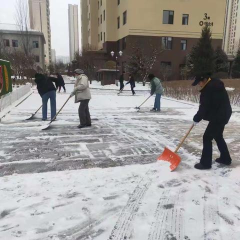 和汇百合湾物业扫雪,情暖业主