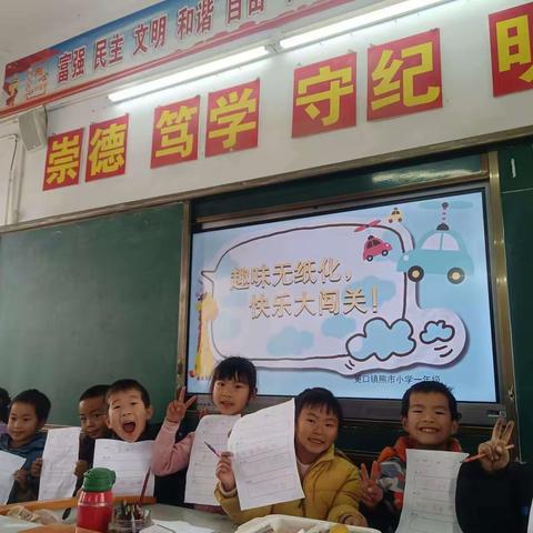 测评无“纸”境，减负不减乐——筻口镇熊市小学低年级无纸化测评