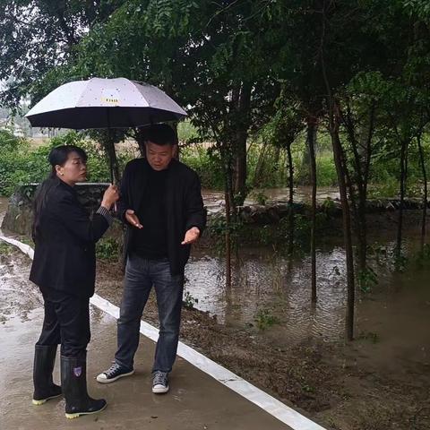 头顶防汛雨，脚扎防汛埂，心系防汛情——尚村镇防汛工作进行中