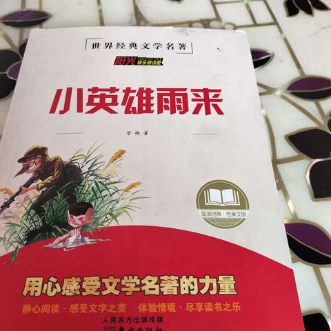 大家好，我是山丹中心小学四年级一班的刘博文，我给大家分享的书目《小英雄雨来》