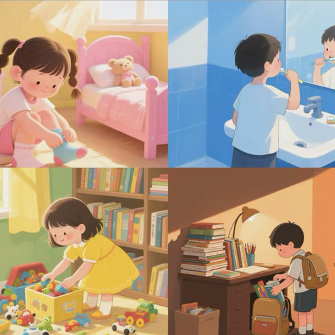 朝花幼儿园华贸园｜家庭共育小指南 ‍“人小本领大”