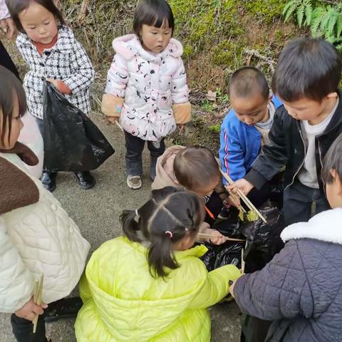 刘官街道松官幼儿园大手牵小手社会实践活动——爱护环境，人人有责