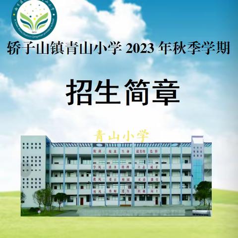 轿子山镇青山小学2023年秋季学期招生简章